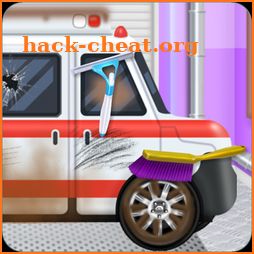 Emergency Vehicles at Car Wash icon