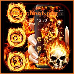 Evil Skull Fire Theme icon