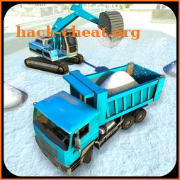 Excavator Snow Plow: City Snow Blower Truck Games icon