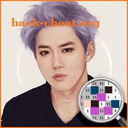 Exo Color By Number - Exo Kpop Idol Pixel Art icon