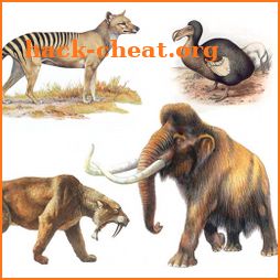 Extinct animals, endangered species! Rare animals icon
