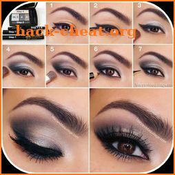 Eyes makeup steps for girls icon