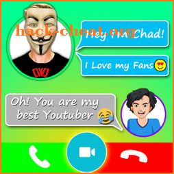 Fake call and video chat with the wild prank icon