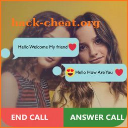 Fake Call Video & Chat With : Annie & Hayley icon