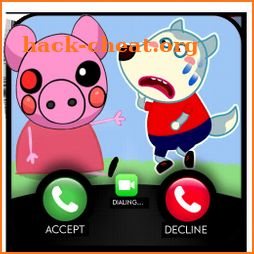 Fake call with Piggy Granny - PeppePig call icon