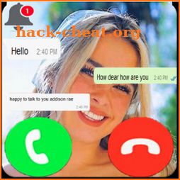 Fake chat Call :addison™ Rae Simulator icon