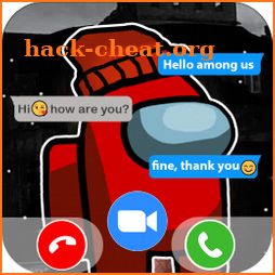 fake live chat and call Scary from among us-prank icon