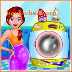 Family Clothes Washing Laundry Day Care icon