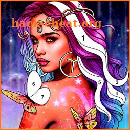 Fantasy Coloring Game, Paint by Number Offline icon