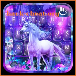 Fantasy Neon Unicorn Keyboard Theme icon