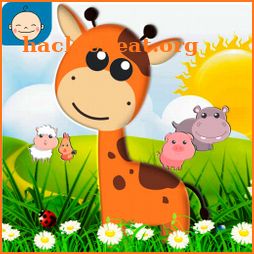 Farm animals for toddler Babies card Animal sounds icon