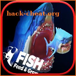 Feed and grow shark fish icon