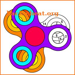Fidget Spinnner Paint by Number - Adult Color Book icon