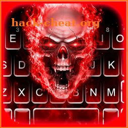Fiery 3d Skull Keyboard Theme icon