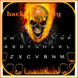 Fiery Ghost Skull Keyboard Theme icon