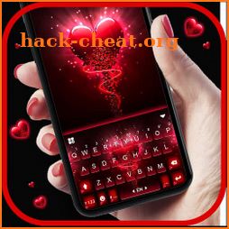 Fiery Red Heart Keyboard Background icon