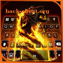 Fiery Tiger Keyboard Background icon