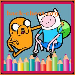 Finn and Jake: It's Adventure time coloring book icon