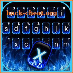 Fire Blue Neon Keyboard Theme icon