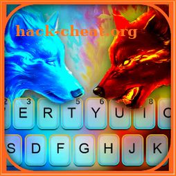 Fire Ice Wolf Keyboard Theme icon