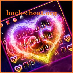 Fire Love Heart Keyboard Theme icon