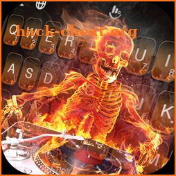 Fire Rock Skull Keyboard Theme icon