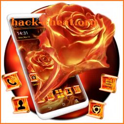Fire Rose Butterfly Launcher Theme icon