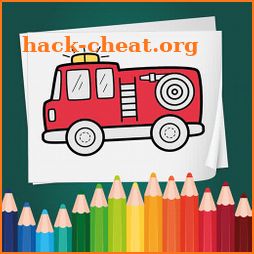 Fire Truck and Fire man Coloring book icon
