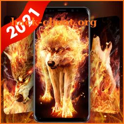 Fire Wolf Live Wallpaper & Launcher Themes icon