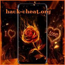 Flame Rose Live Wallpapers Themes icon
