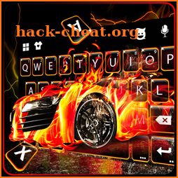 Flaming Sports Car Free Keyboard Theme icon