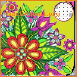 Flower Mandala Coloring By Number icon