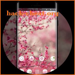 Flower theme pink blossom nature icon