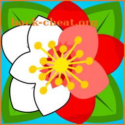 flowers coloring game with numbers icon