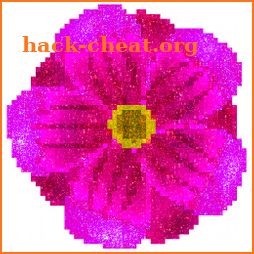 Flowers Glitter Pixel Art - Color by Number Pages icon