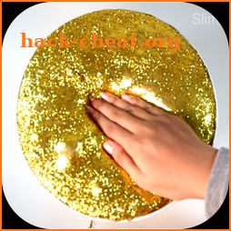 Fluffy Gold glitter Slime icon