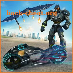 Flying Bat Moto Robot Bike Transform Robot Games icon