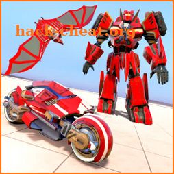 Flying Bat Robot Bike Transform war Robot Games icon