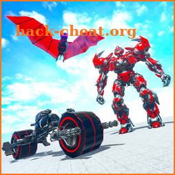 Flying Bat Robot Transforming: War Bike robot Game icon
