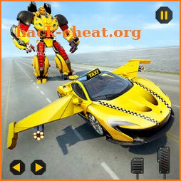 Flying Car Robot Shooting: Taxi Car Transformation icon