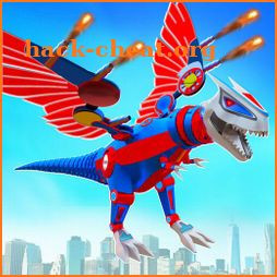 Flying Dino Transform Robot City Attack Robot Game icon