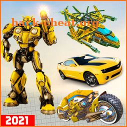 Flying Helicopter Robot Car Transform icon