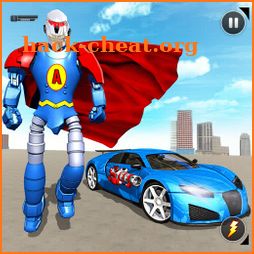 Flying Hero Robot Transform Car: Robot Games icon