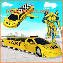 Flying Limo Car Taxi Helicopter Car Robot Games icon
