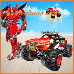 Flying Monster Truck- Car Robot Transforming Games icon