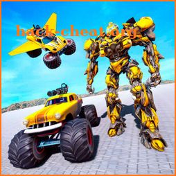 Flying Monster Truck Driving: Robot Transform Game icon
