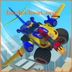 Flying Monster Truck Driving: Shooting Games icon