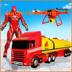 Flying Oil Tanker Robot Truck Transform Robot Game icon