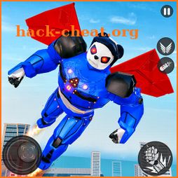 Flying Panda Robot Hero: Police Robot Attack icon