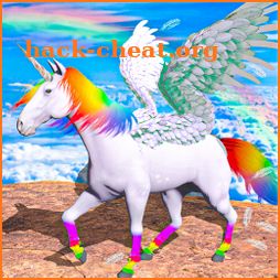 Flying Pegasus Baby Unicorn 3D icon